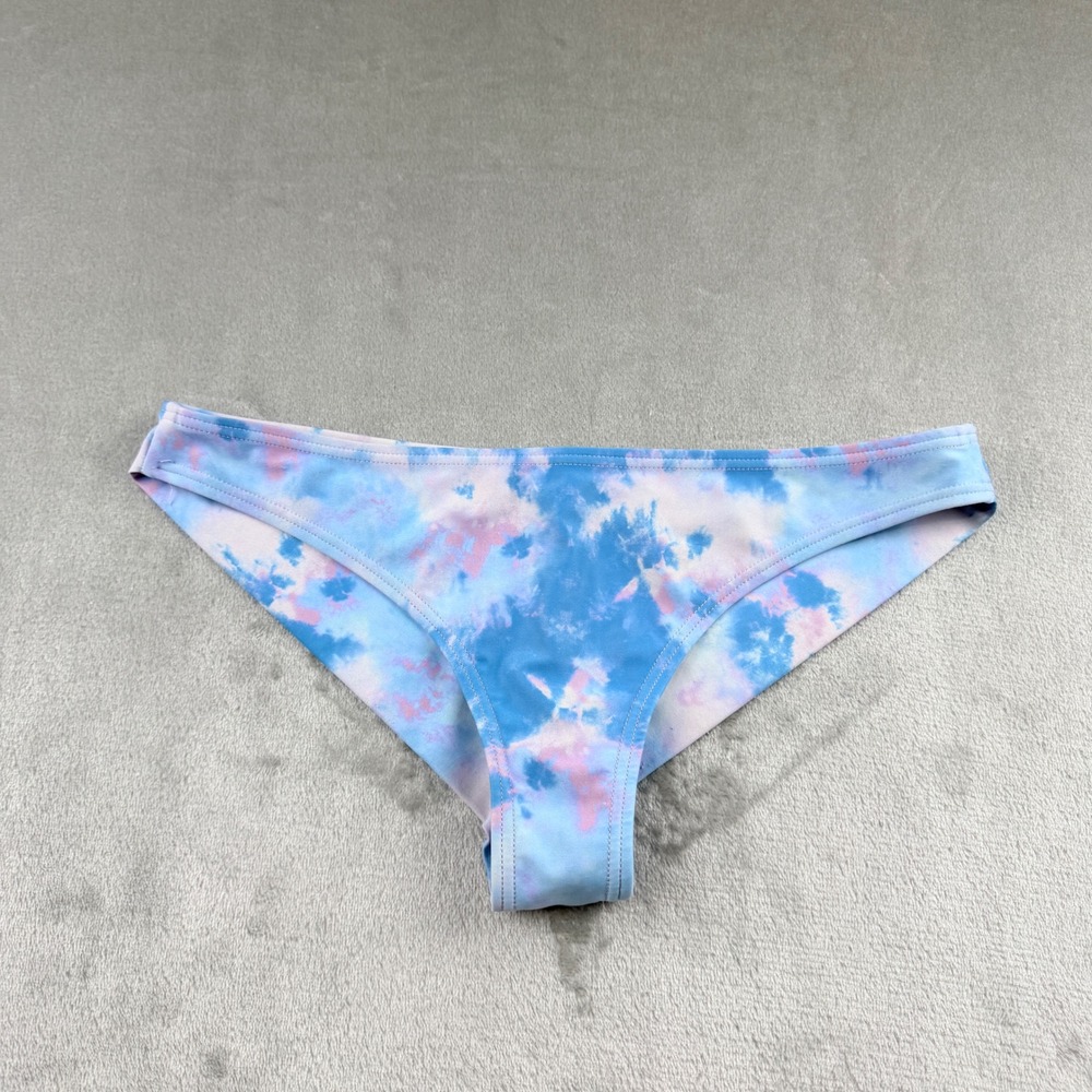 Ron Jon Surf Shop Tie Dye Bikini Bottoms Women's Medium Blue Pink EBJ1306